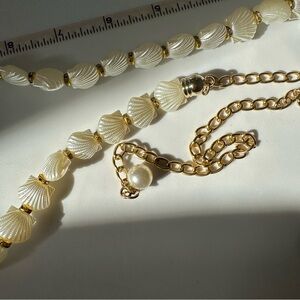 Gold Tone Seashell Chain Belt